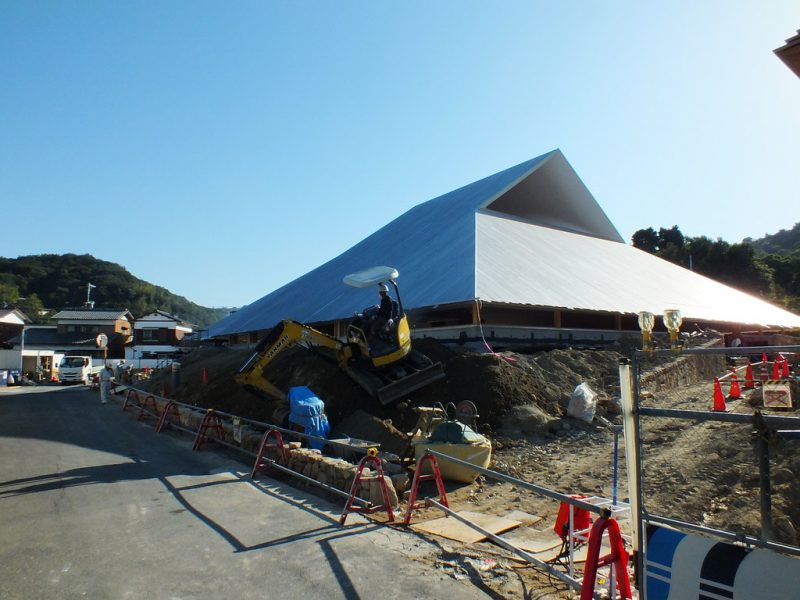 Naoshima Hall en construction
