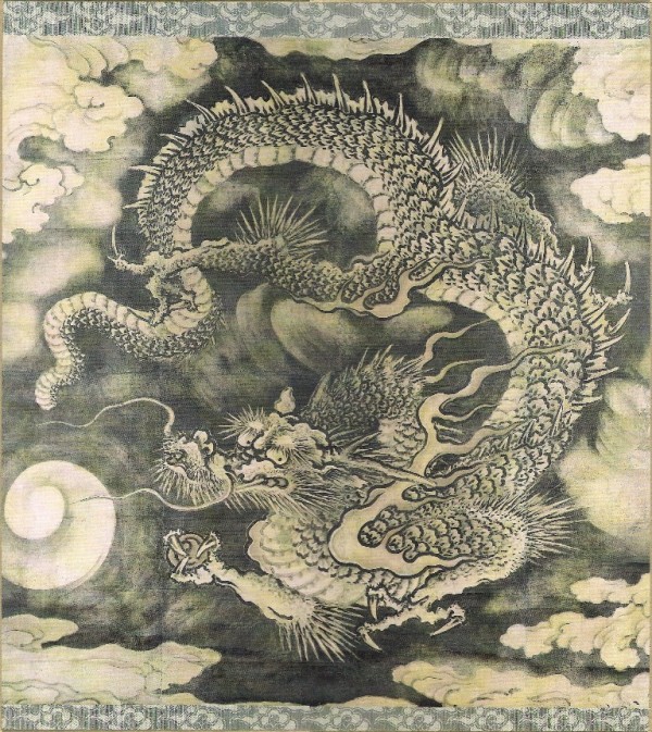 Tableau Japonais Dragon du lac