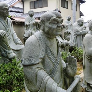 Zentsuji - Statues de Moines