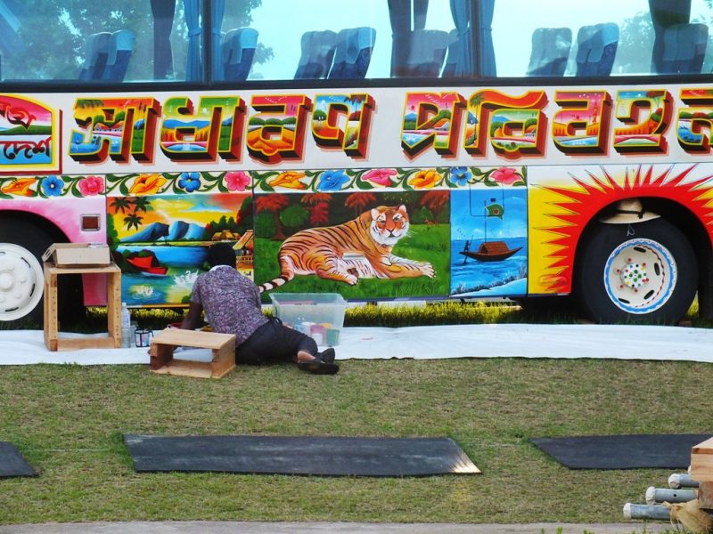 Debu Achargg - Bus Painting
