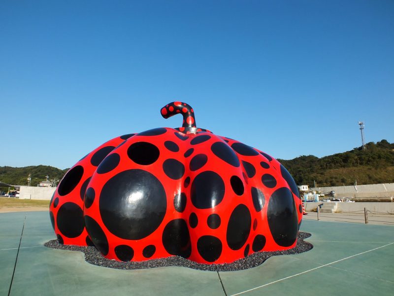 Citrouille Rouge de Yayoi Kusama sur Naoshima